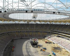 BUCUREŞTI: Lucrările la Stadionul Naţional Lia Manoliu sunt aproape de final