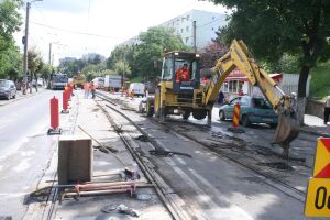 Cluj-Napoca: a început reabilitarea liniei de tramvai pe segmentul Bucium-Calvaria