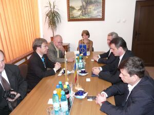 Întrevederea dintre oficialii Primăriei Reşiţa şi delegaţia germană.