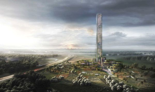 Cel mai înalt zgârie-nori din Europa de Vest, construit într-un mic oraş danez